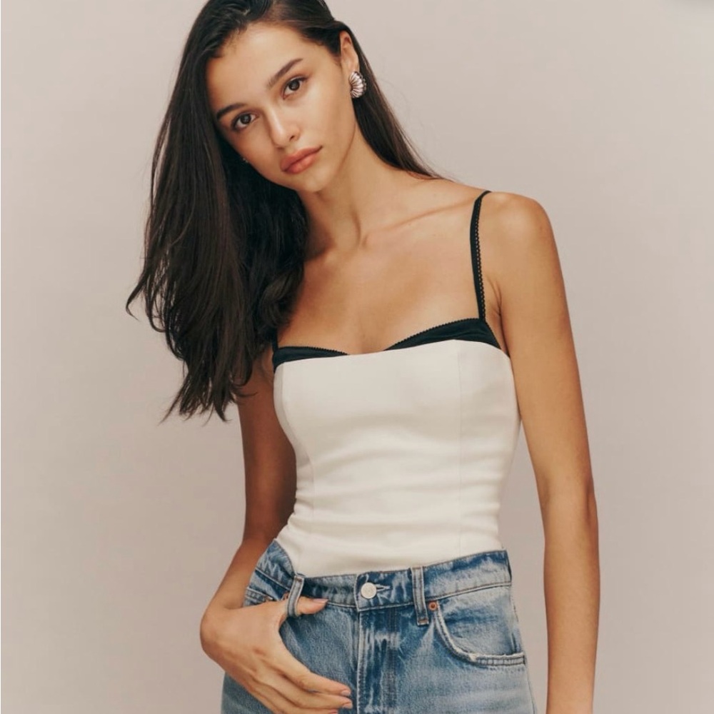 Reformation Melanie Top White - Size 0